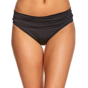 La Blanca Island Goddess Shirred Band Hipster Bikini Bottom Swimsuit NWT